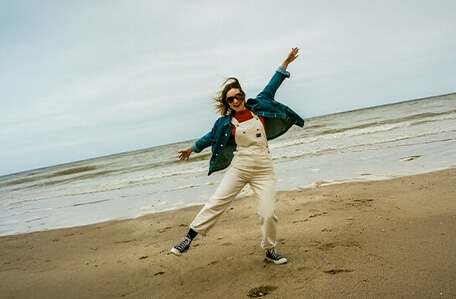 Happy women on a beach Happy women on a beach